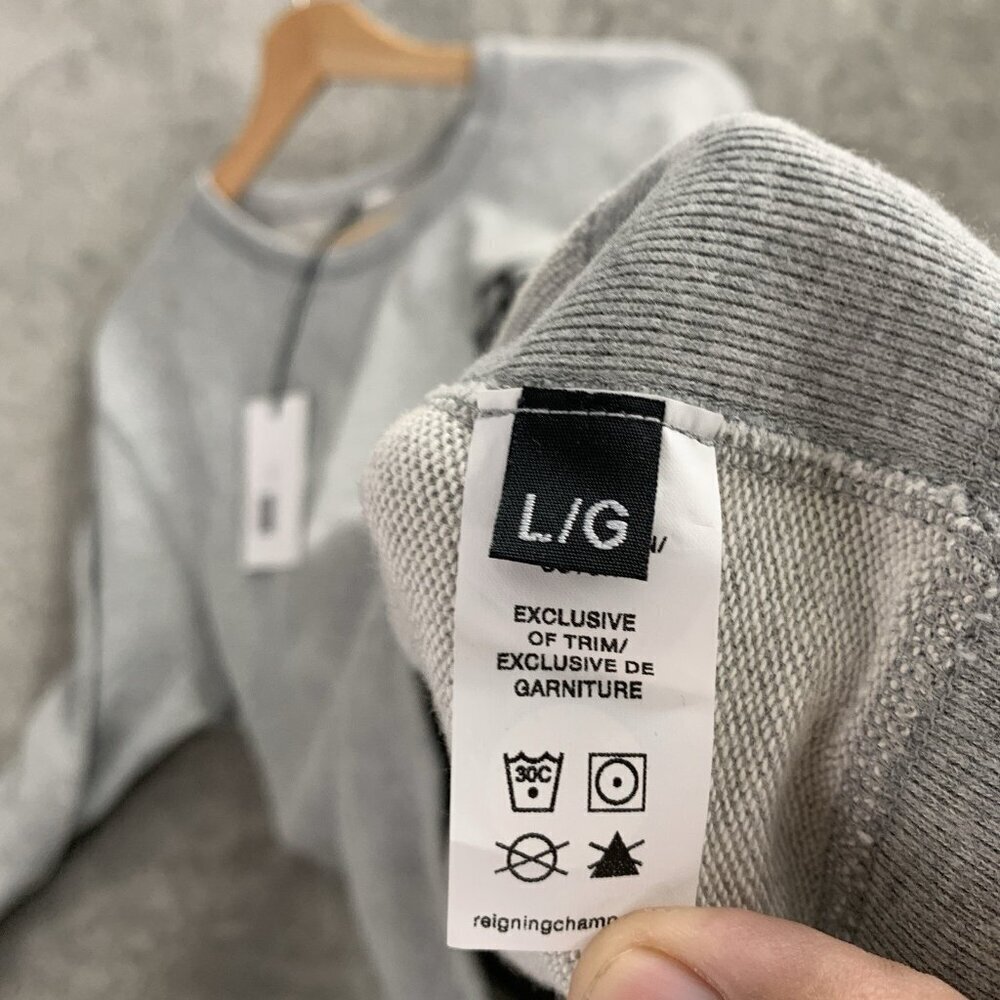 Reigning Champ x Top Dawg Ent Sweatshirt Mens Large Gray Pullover Sweater Cotton - Picture 8 of 12